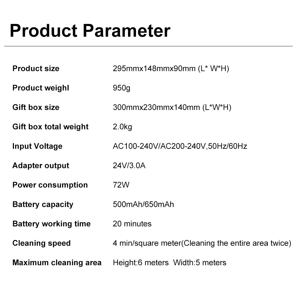 Ultra Thin Robot Vacuum Cleaner Window Cleaning Robot Window Electric Glass Limpiacristales Remote Control For Home
