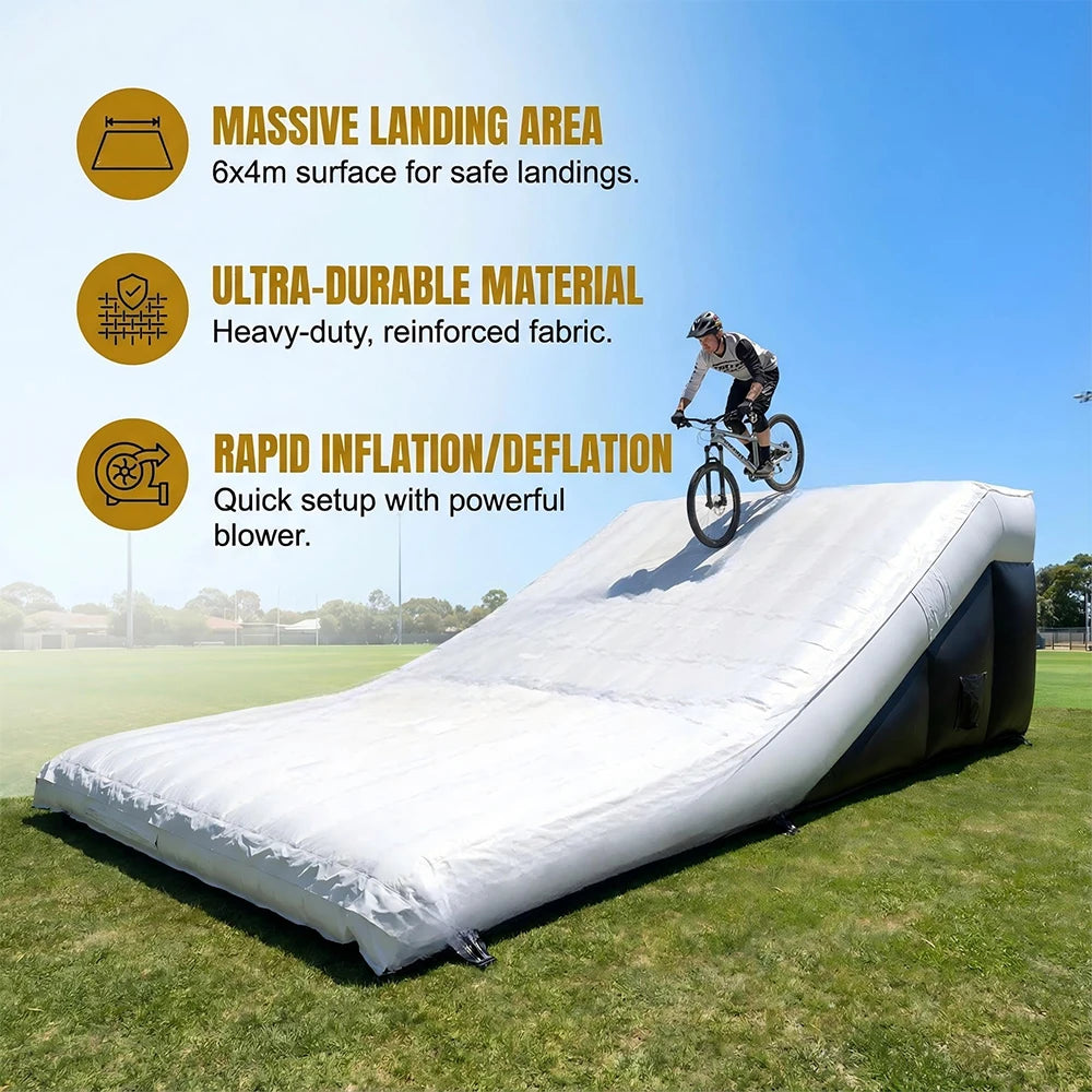 Commercial Duty PVC Inflatable Youth NextStep Airbag Landing Outdoor Stunt Landing Airbag Ramp for MTB BMX Action Sports