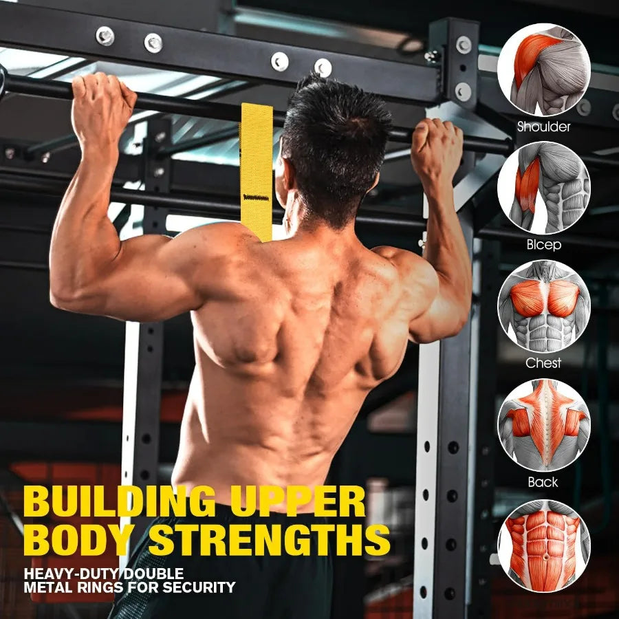 Pull Up Assistance Bands, Resistance Bands for Pull Up Bar Workout, Adjustable Heavy Duty Pull Up Assist Equipment with 4 Assist