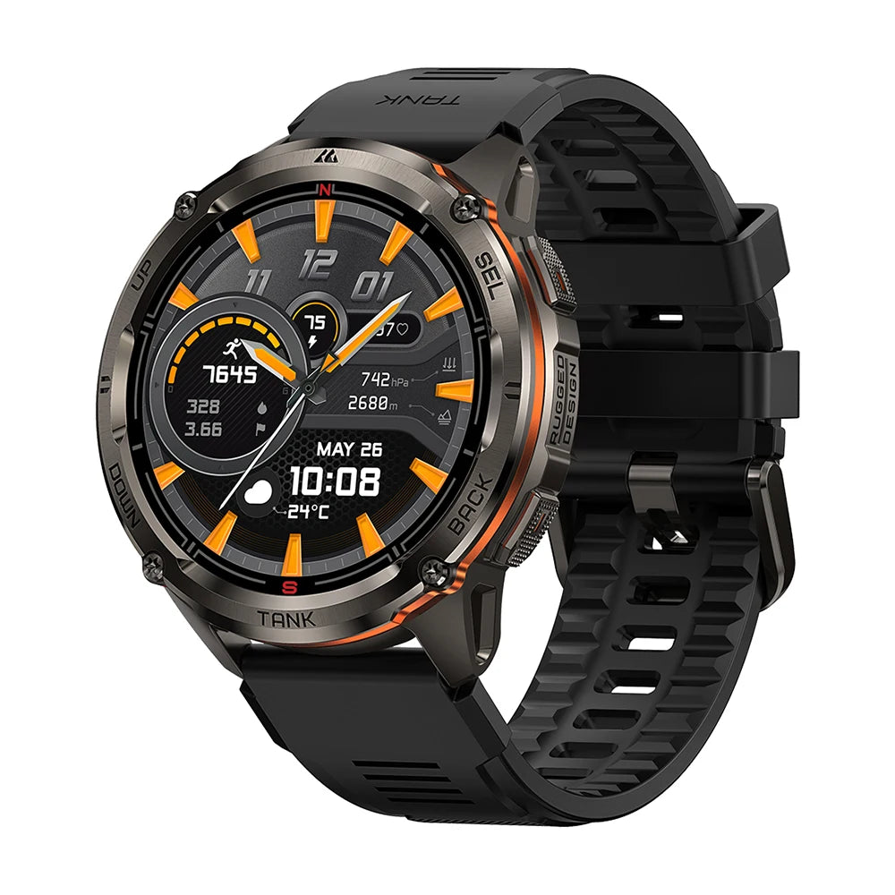 T3 Ultra 2 GPS Smart Watch for Men Bluetooth Call 5ATM IP69K Waterproof Men's Watch Stainless Steel Health Monitor