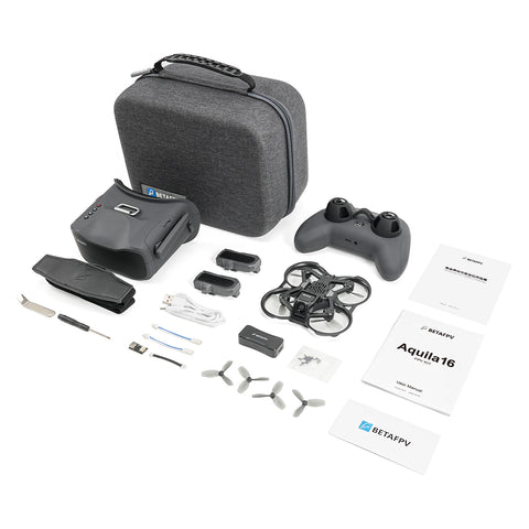 Aquila16 FPV Kit ELRS 2.4G Brushless Racing Drone VR03 Goggles 1102 18000KV 25-350mW VTX Indoor Outdoor Mini Quadcopter