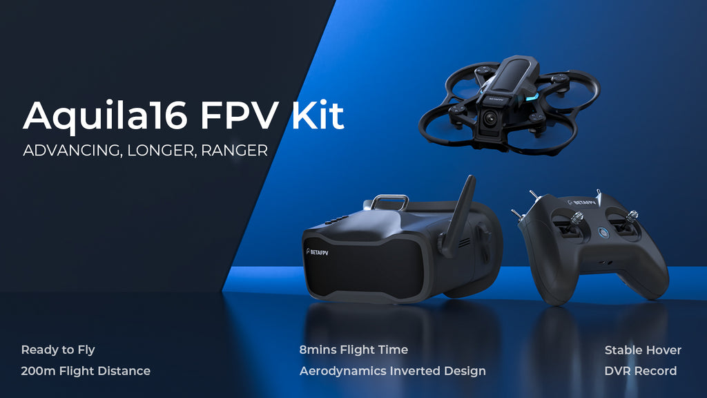 Aquila16 FPV Kit ELRS 2.4G Brushless Racing Drone VR03 Goggles 1102 18000KV 25-350mW VTX Indoor Outdoor Mini Quadcopter