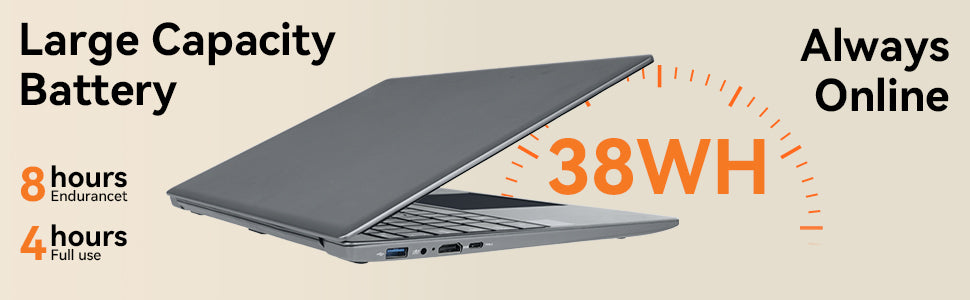 URAO LT1505 15.6 Inch Laptop 16GB DDR4 512GB SSD Intel N5095 IPS Display 1080P Windows11 38000mAh Battery Business Home Laptop