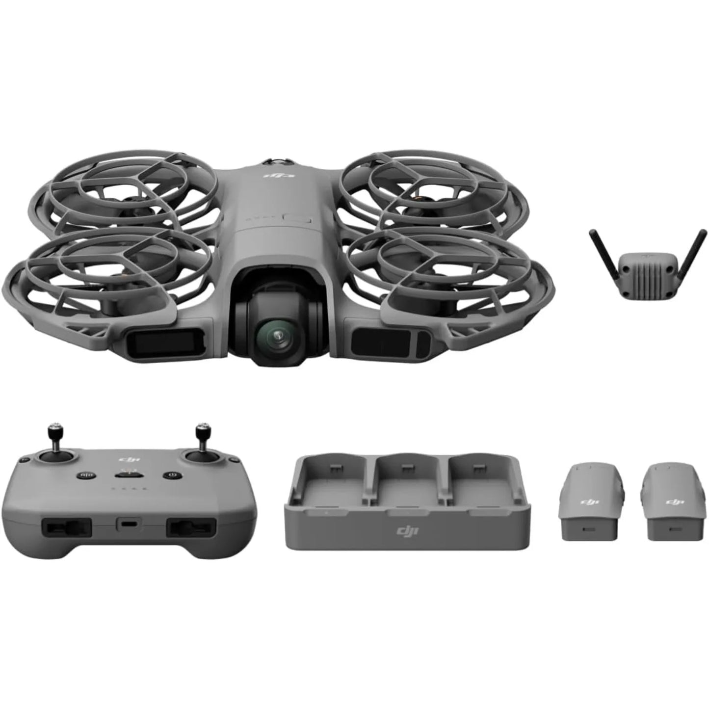 Fly More Combo w/ RC-N3, 4K Camera Drone for Beginners, Stable Digital Transmission, 3 Batteries