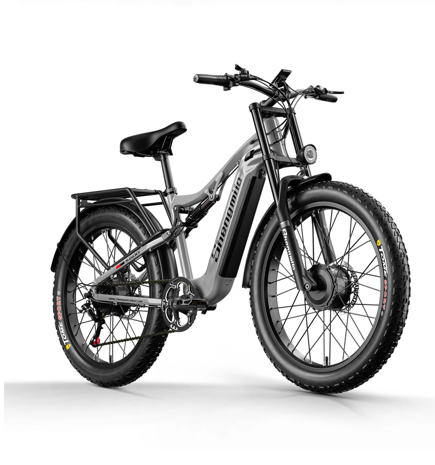 Shengmilo S600 26 inches adult electric mountain bike, 2000W dual motor ebike 7-speed electric bicycle，Fat Tire ebike17.5ah