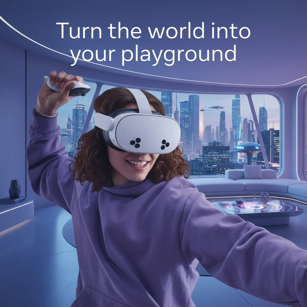 Oculus Quest 3S 256GB VR/MR Headset, Standalone All-in-One Immersive Experience Device