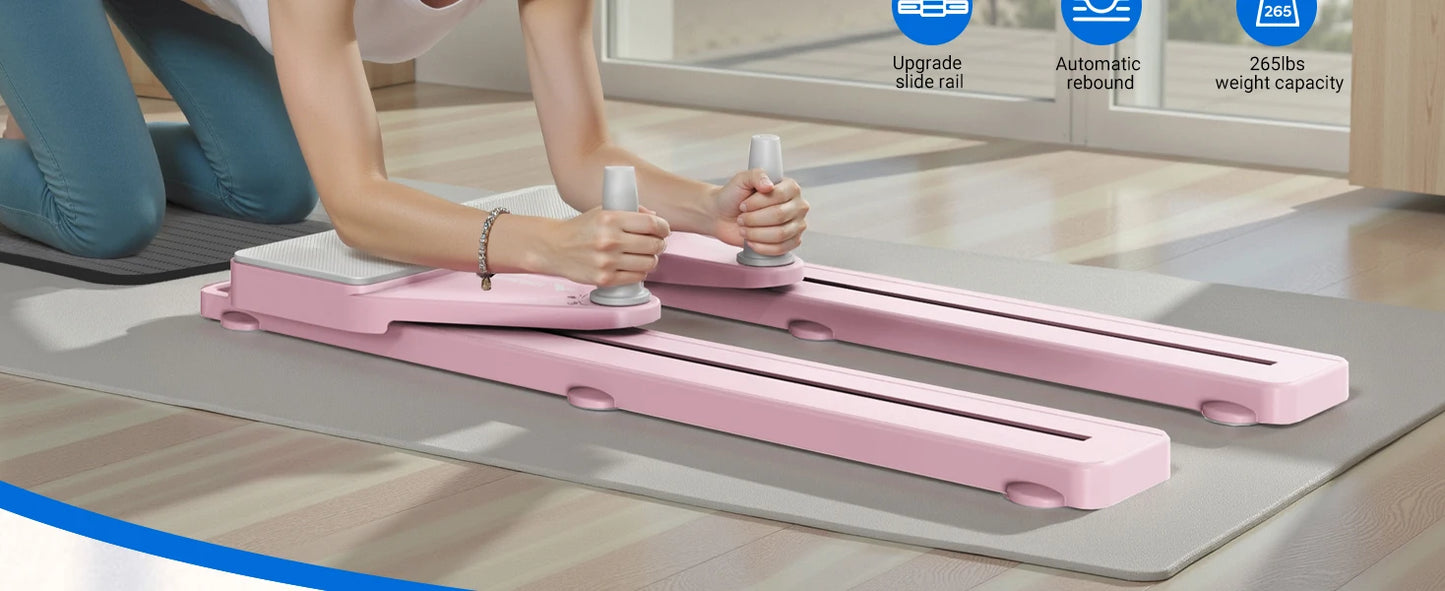 Pilates Board Multifunctional Abdominal Plate Detachable Ab Trainer with Anti-Slip Design Portable Pilates Reformer