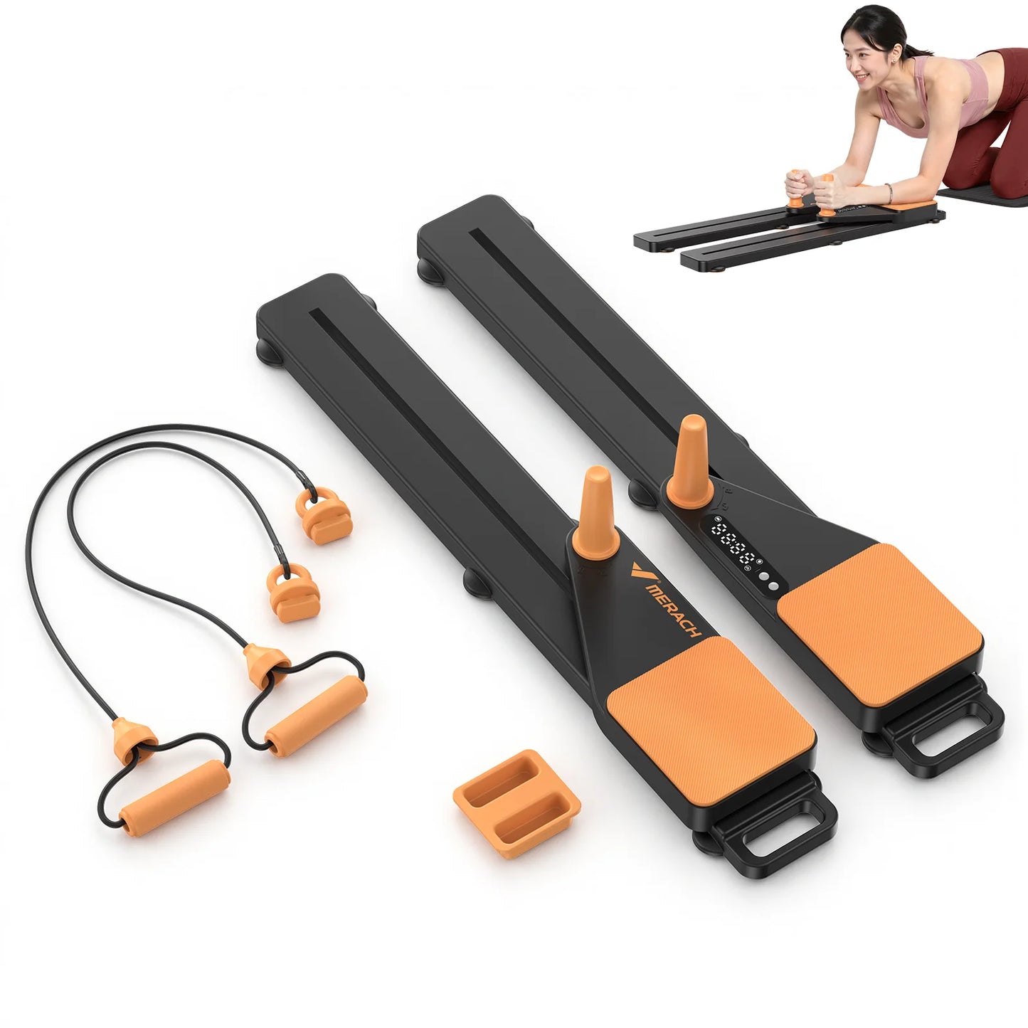 Pilates Board Multifunctional Abdominal Plate Detachable Ab Trainer with Anti-Slip Design Portable Pilates Reformer