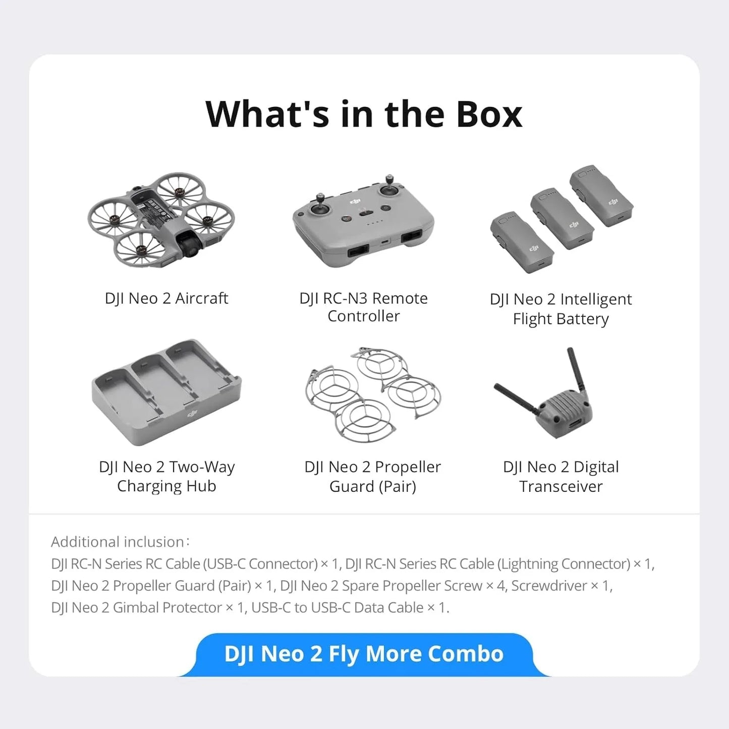 Fly More Combo w/ RC-N3, 4K Camera Drone for Beginners, Stable Digital Transmission, 3 Batteries