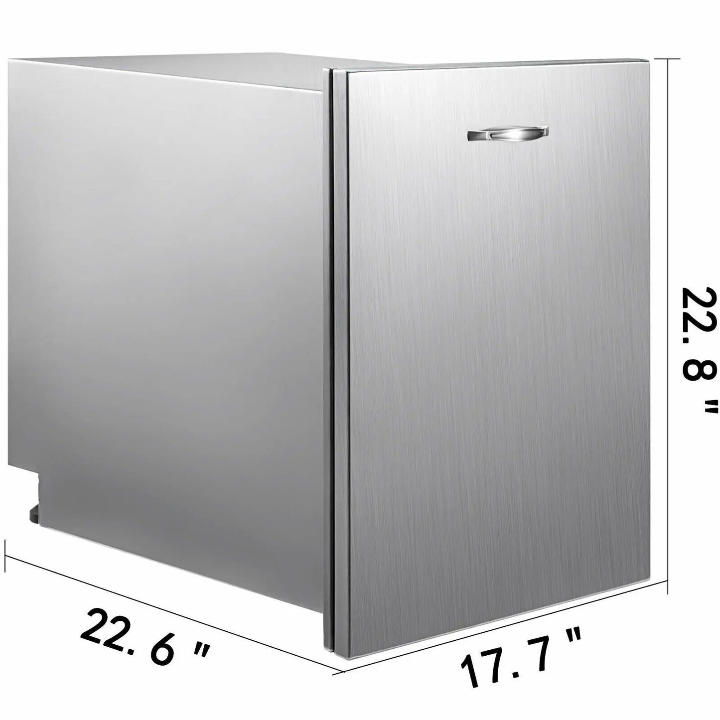 SucceBuy Pull-Out Trash Drawer Propane Tank Drawer Stainless Steel Built-In Smooth Roll-In Sliding Rail for Kitchen Storage