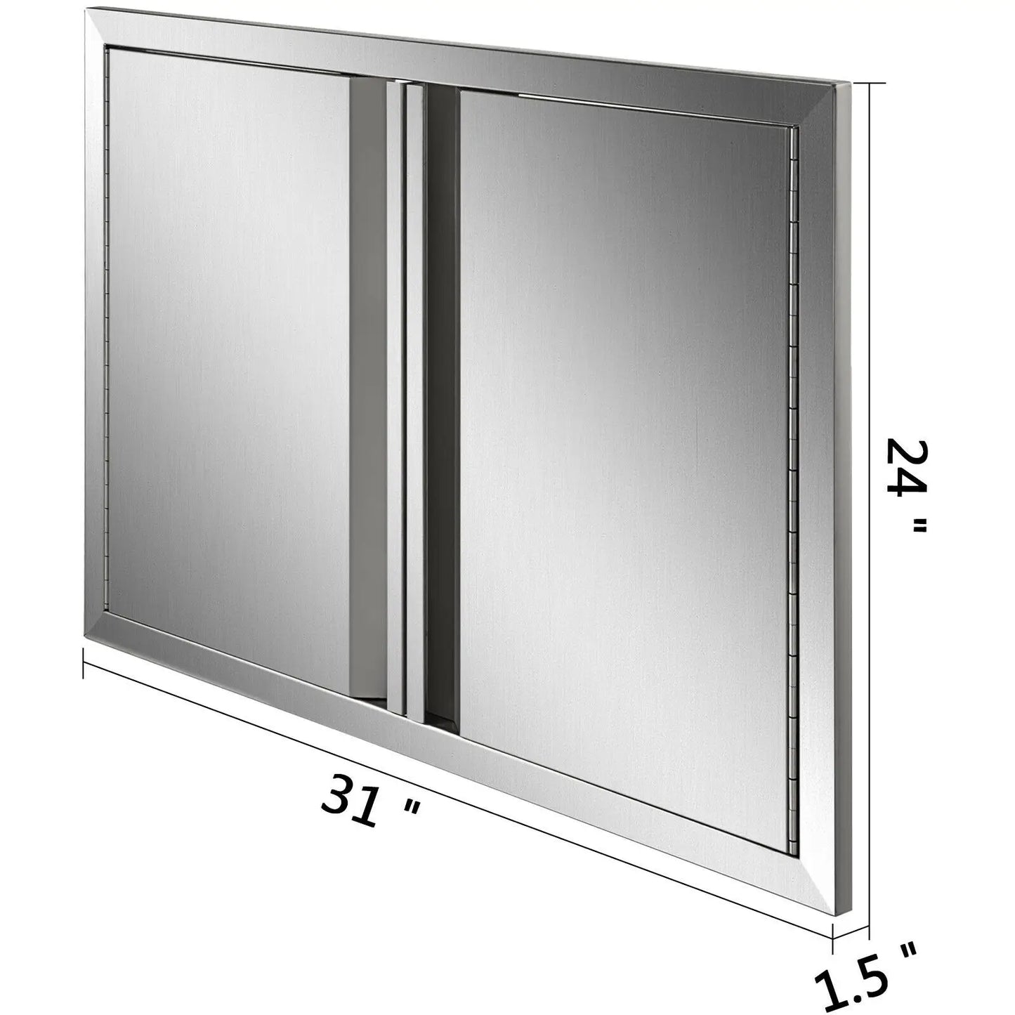 SucceBuy Stainless Steel BBQ Cabinet Access Door W/ Recessed Handle for Indoor/Outdoor Kitchen BBQ Island Kitchen Sink Fireplace