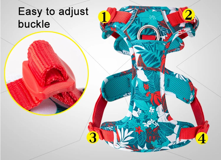 Pet Explosion-proof Dog Harness Camouflage Reflective Nylon Special Edition and Upgrade Version Easy to Adjust TLH5653
