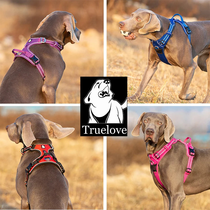 Pet Reflective Nylon Dog Harness No Pull Adjustable Medium Large Naughty Dog Vest Safety Vehicular Lead Walking Running
