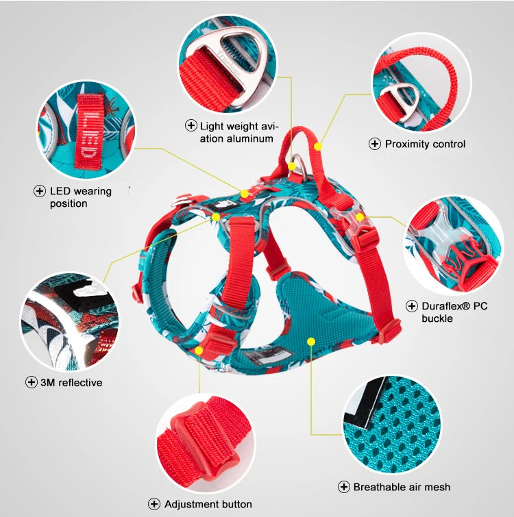 Pet Explosion-proof Dog Harness Camouflage Reflective Nylon Special Edition and Upgrade Version Easy to Adjust TLH5653