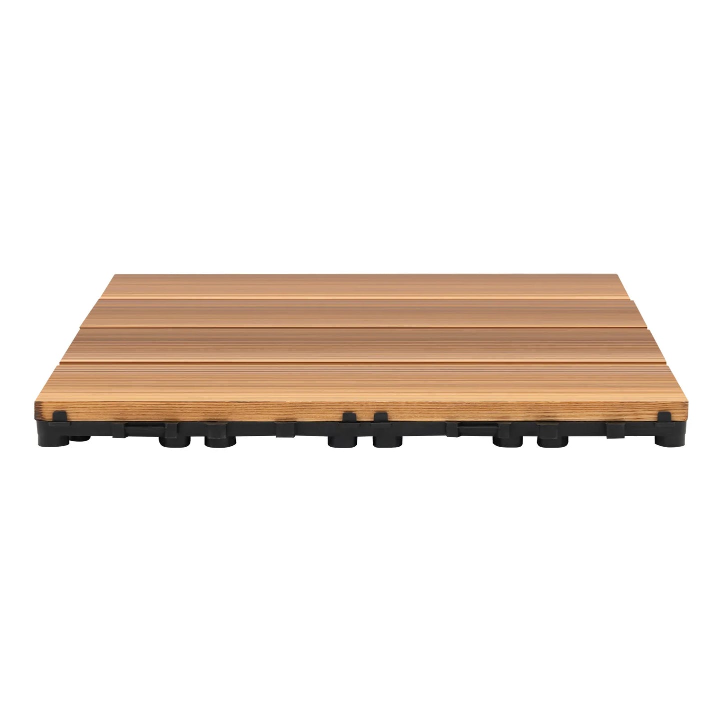 12''x12'' 36Pcs Patio Deck Tiles Wood Plastic Composite Interlocking Decking Tiles for Indoor & Outdoor Waterproof Brown