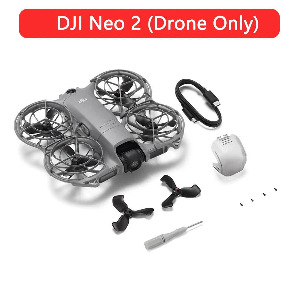 Neo 2 4K Drones With Camera Palm Takeoff & Landing Gesture Control Smooth Reliable Tracking 12m/s Faster Tracking Speed Lightweight Foldable Mini Drone All-Around Safety & Flexible Flight With 3 Batteries