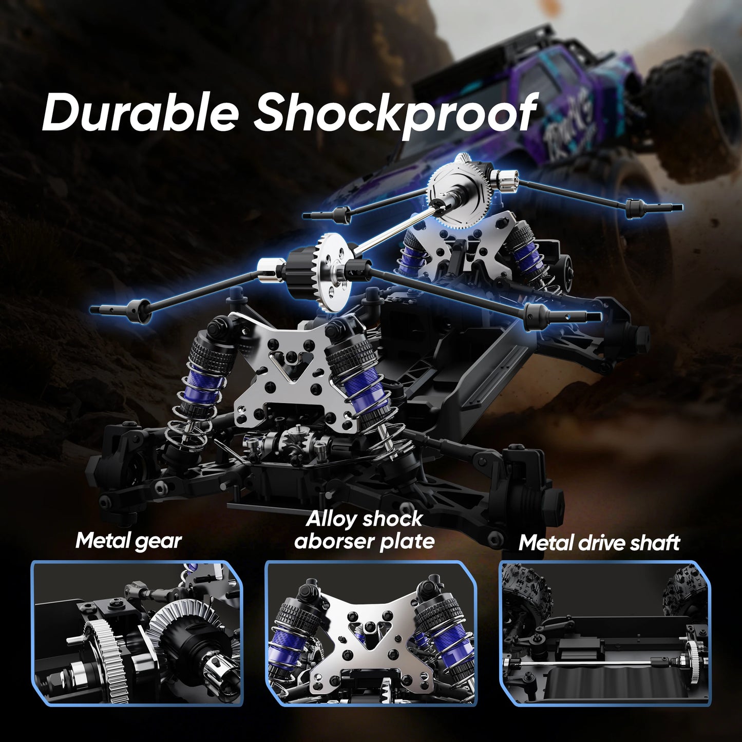 PT14R 1/14 RC Car 80km/h High Speed Off-road RC Truck Brushless 2.4G Remote Control 4WD 3S 35C 2200mAh