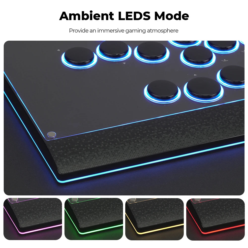 New C16 Orange Magnetic Stickless Arcade Stick Leverless Hitbox Controller for For PC/PS4/PS5/Switch Leverless Stick