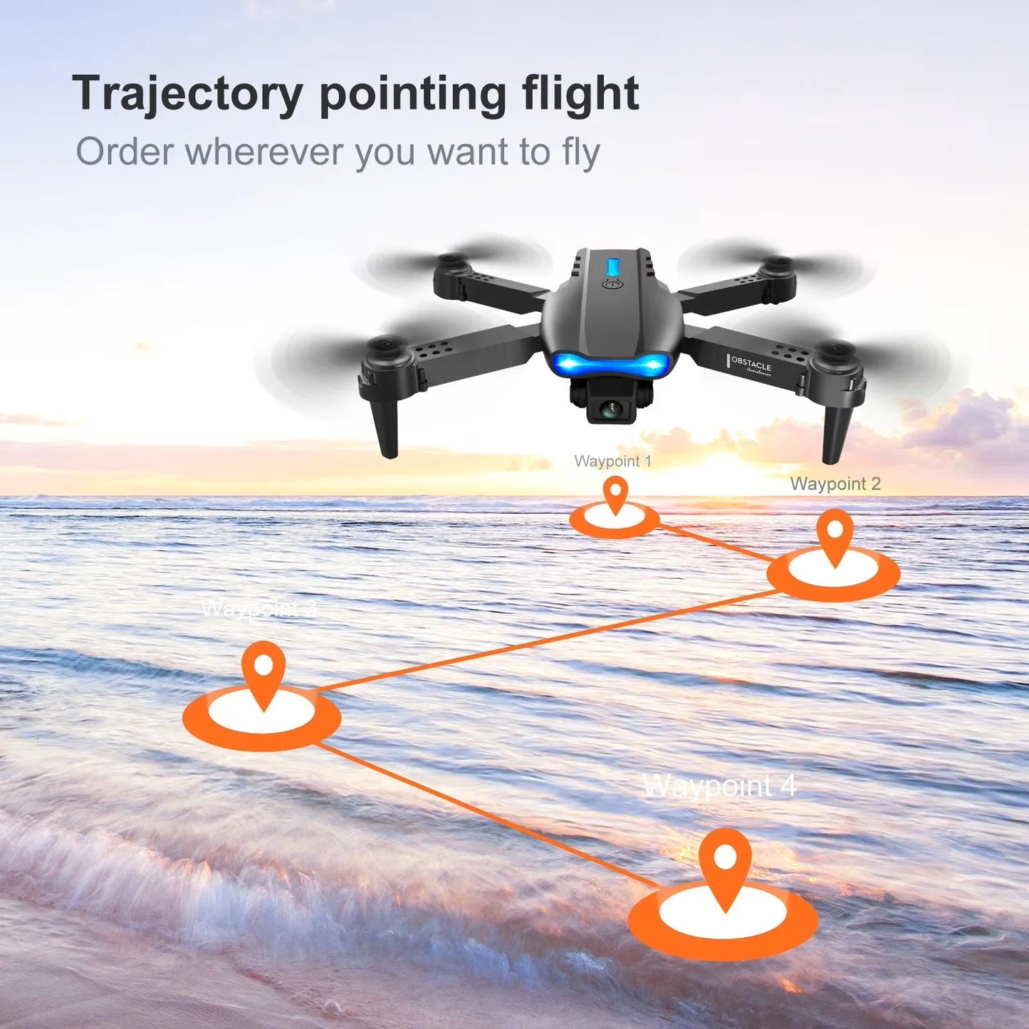 The 2026 Upgraded E88PRO MAX Foldable Drone Features Dual Cameras, Extra Batteries, an 8K Screen for Remote Control, and One-click Return-to-home Functionality. Suitable for Beginners, I