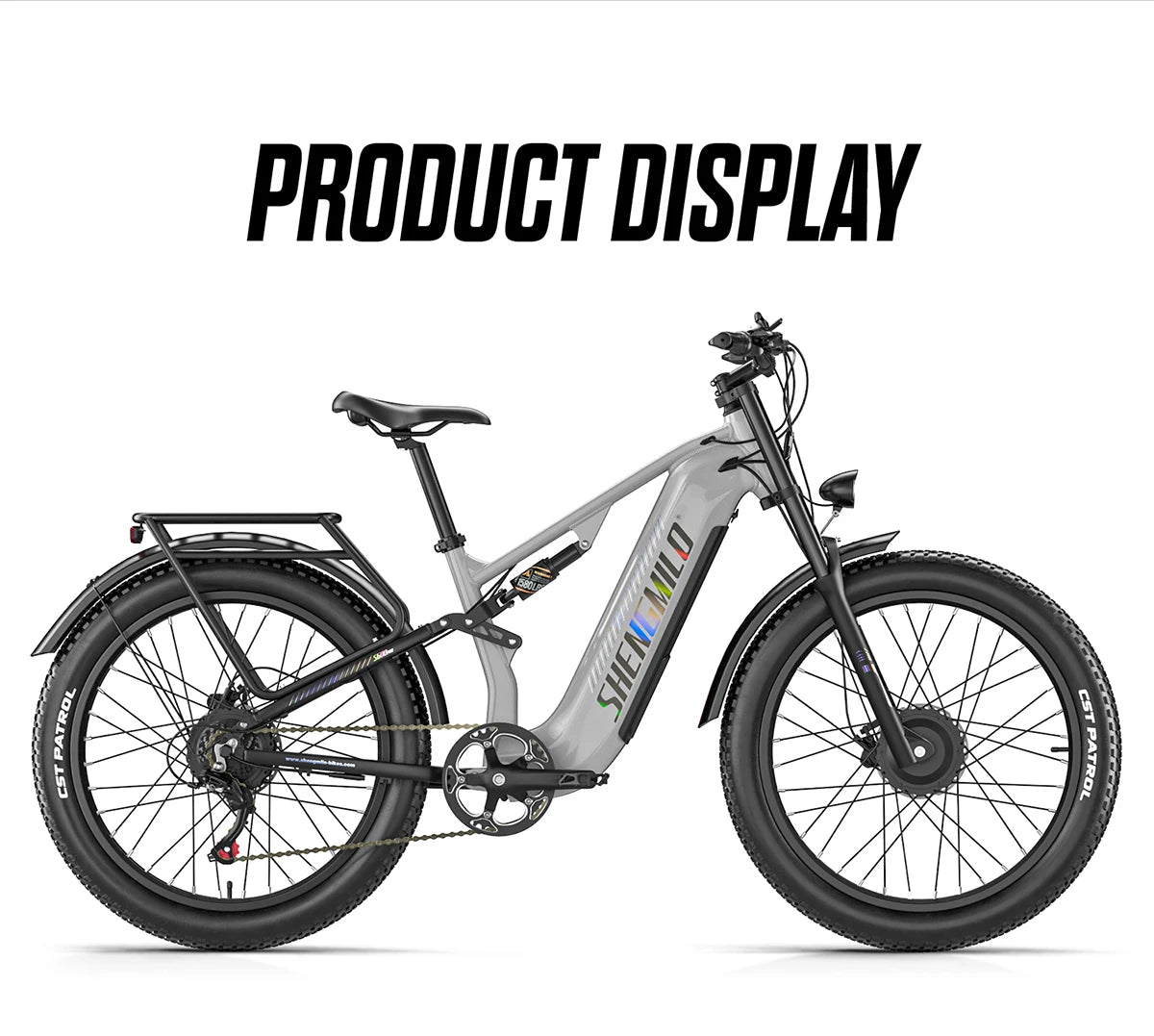 Shengmilo S600 26 inches adult electric mountain bike, 2000W dual motor ebike 7-speed electric bicycle，Fat Tire ebike17.5ah