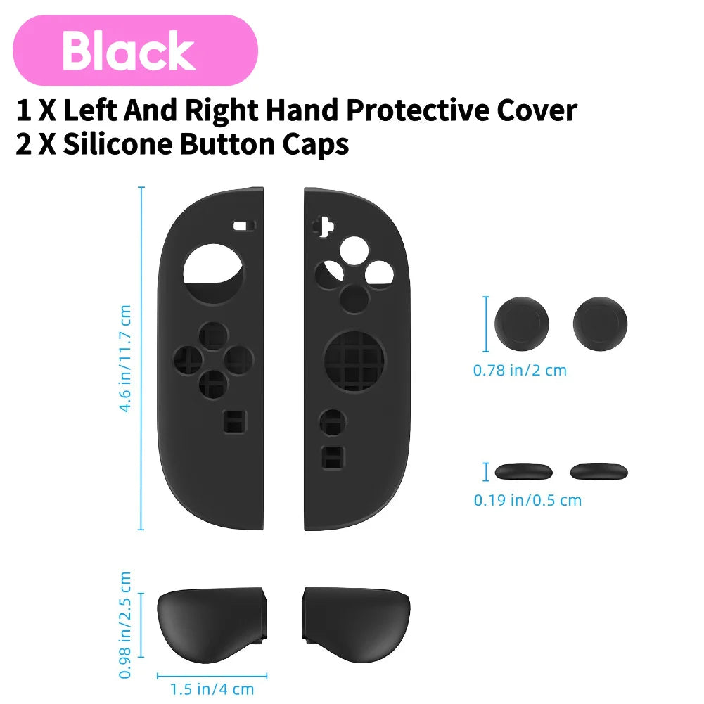 Silicone Soft D-pad Cross Button Caps For Nintendo Switch2 Joy-Con Handle Grips Cover Thumb Stick ABXY Key Sticker Skin Case