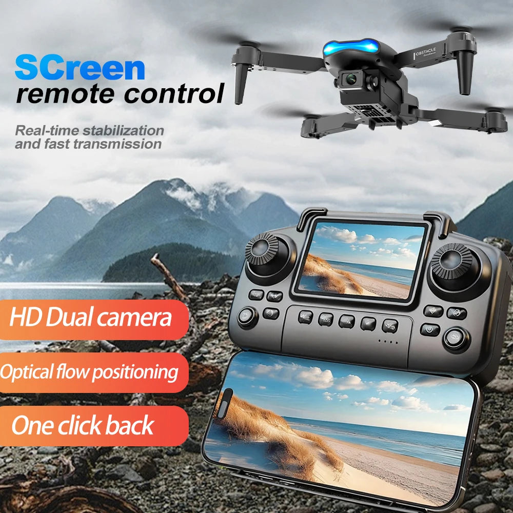 RC Drone 4K Dual Camera  E99 PRO Optical Flow Obstacle Avoidance Foldable FPV Quadcopter Toy for Beginners