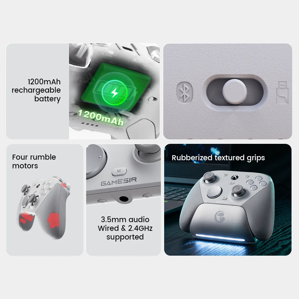 G7 Pro Wired Xbox Controller with Smart Charging Station, Hall Effect, Gyro, 3.5mm Audio Jack, 1000Hz Polling Rate