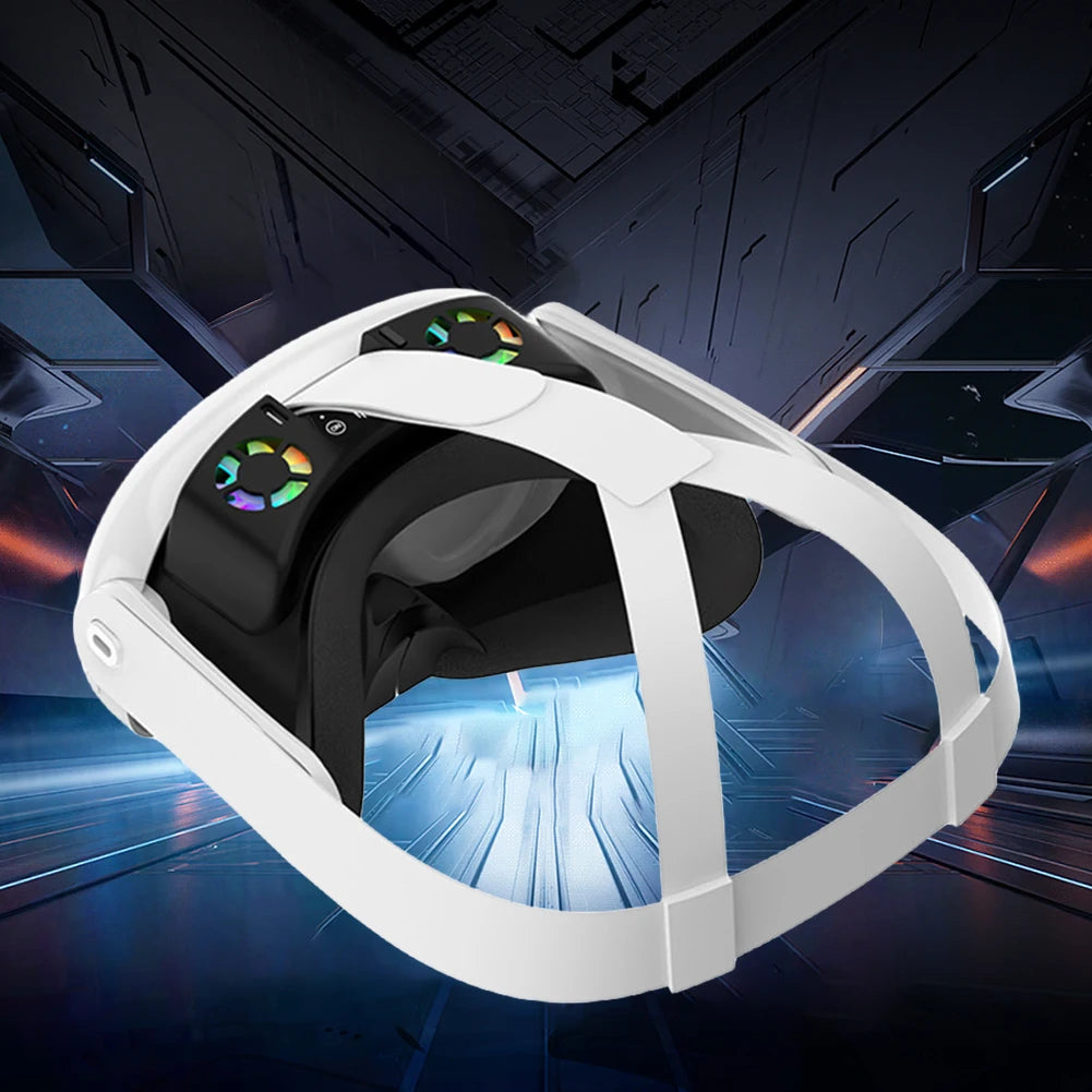 Cooling Fan Face Cover Facial Interface Radiator Rechargeable Cool Mask with Anti-Leakage Nose Pad for Meta Quest 3 VR Headset