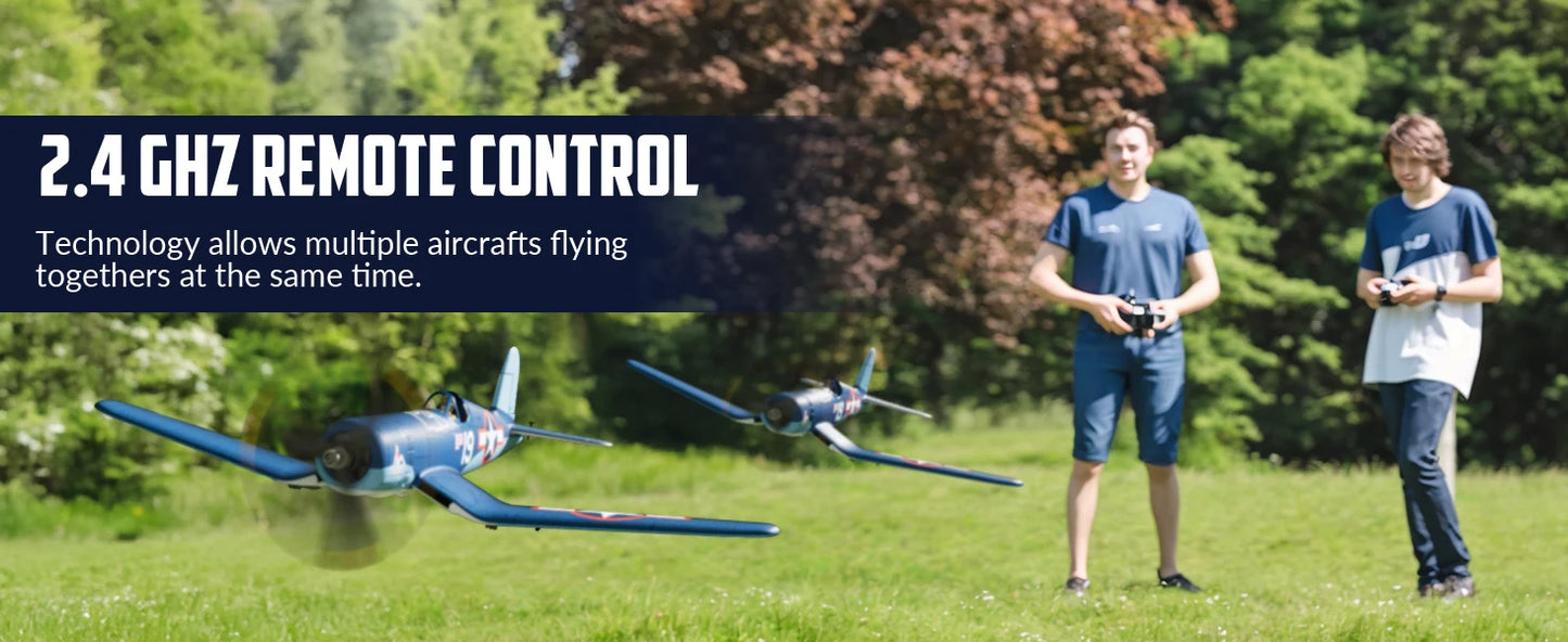 Volantexrc Brushless RC Plane F4U 4 Channel Remote Control Airplanes with 6-Axis Gyro 3 Modes & Aerobatics 2.4GHz Radio Controlled Aircraft for Beginners & Adults 768-3