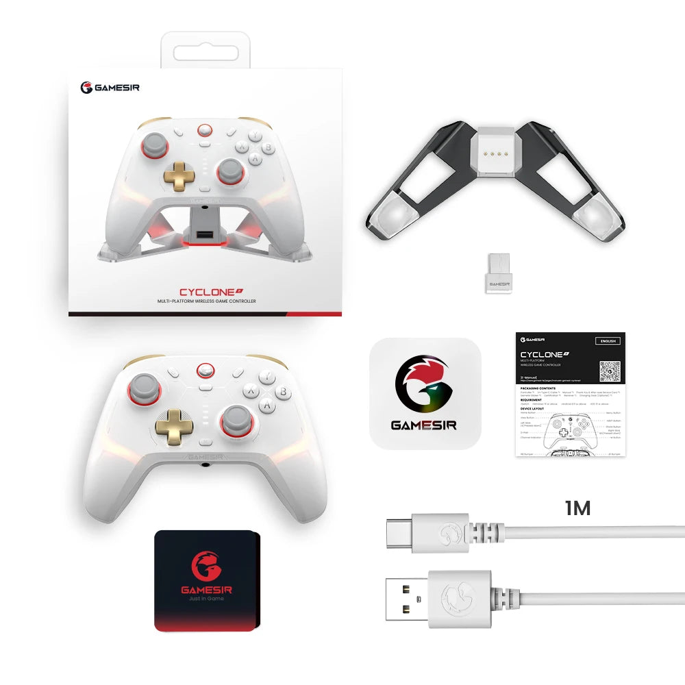 GameSir Cyclone 2 Multi-Platform Gaming Controller, Wireless for Nintendo Switch 2, PC, iOS, Android | Hall Effect, 6-Axis Gyro