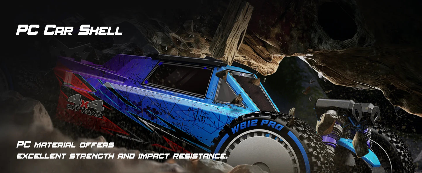 JIUSI 1/12 4WD WB12 Pro Rc Car 4x4 Off-Road Rc Truck Brushless 3600KV 80km/h High-Speed 2.4G Remote Control 3S 35C 2200mAh Toy Car Rc Cars For Adults Local Shipping From US