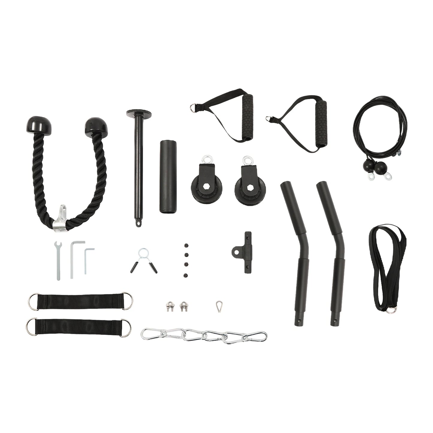 Cable Weight Pulley System for Home Gym Pulley System Gym with Safety Ropes Unisex-Adult Fitness Strength Training Equipment