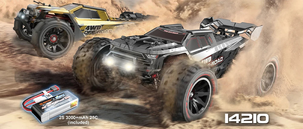 MJX 14209 14210 V3.0 1/14 RC Car 4WD Hyper Go 75km/h Brushless 2.4G Remote Control Truck Off-road Racing RC Truck Hobby RC Toy