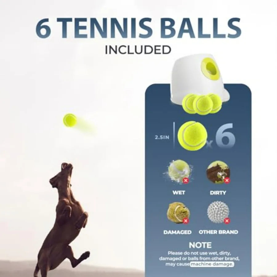 Automatic Dog Ball Launcher, Interactive Fetch Toy for Medium to Large Dogs, Rechargeable Pet Ball Thrower Machine for Outdoor