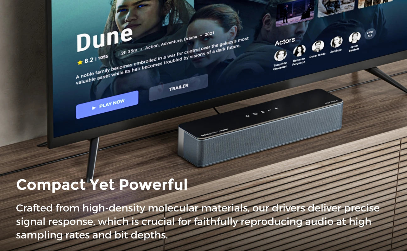 ULTIMEA Poseidon D80 Boom 7.1ch 500W Dolby Atmos Soundbar, Wireless Subwoofer & 4 Surround Speakers, Home Theater TV,APP Control