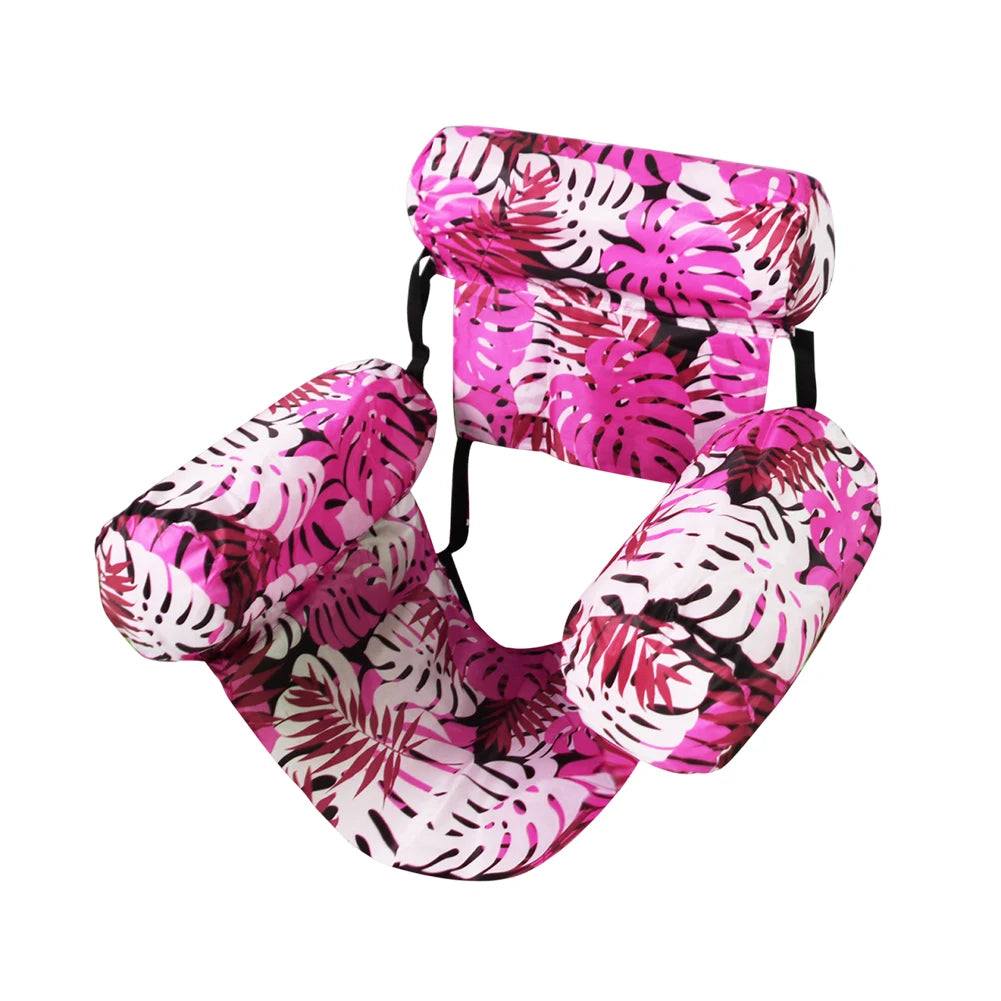 Inflatable Pool Float Floating Lounger Chair Leakproof Pool Lounge Float with Arm & Backrest Water Hammock for Pool Lake Beach