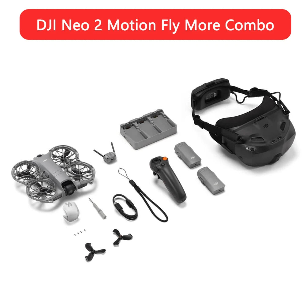Neo 2 4K Drones With Camera Palm Takeoff & Landing Gesture Control Smooth Reliable Tracking 12m/s Faster Tracking Speed Lightweight Foldable Mini Drone All-Around Safety & Flexible Flight With 3 Batteries