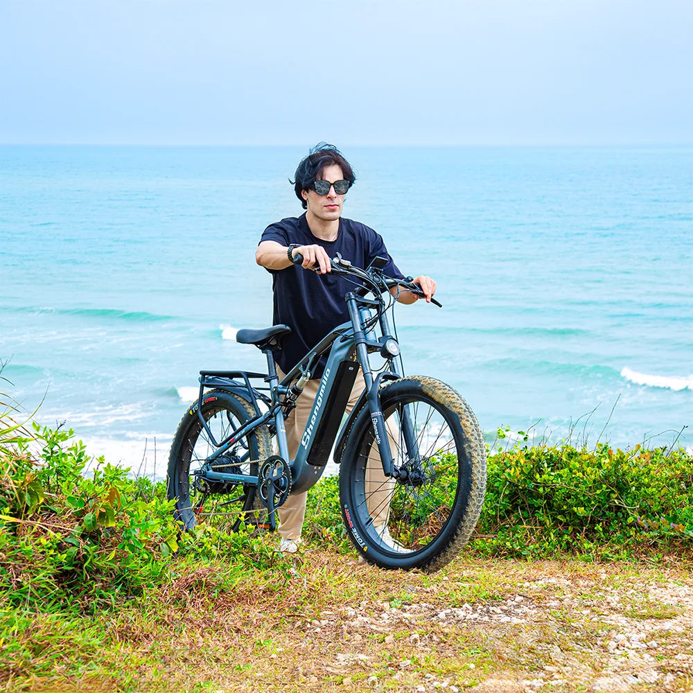 Shengmilo S600 26 inches adult electric mountain bike, 2000W dual motor ebike 7-speed electric bicycle，Fat Tire ebike17.5ah