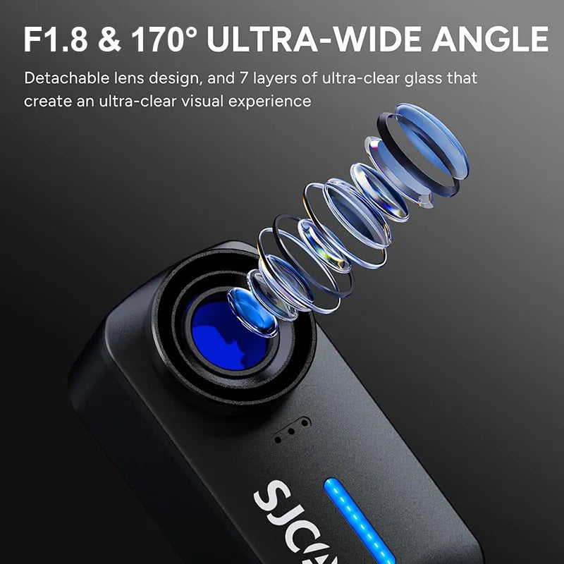 SJCAM C110+ 4K 30fps Action Camera Mini Cam 30m Waterproof with Case Fast Shipping Sports Cam Magnetic Set DE USA Shipping