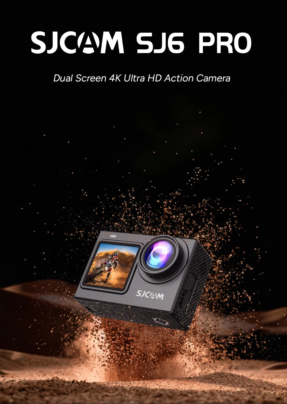 SJCAM SJ6 Pro 4K Dual Screen Action Camera Waterproof Touch Screen Sport Cam WiFi Night Vision 6-Axis Gyro Stabilization
