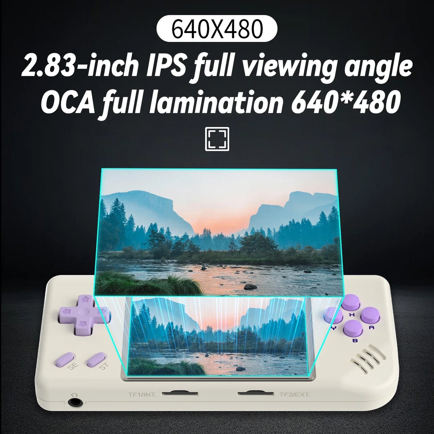 RG28XX Handheld Game Console 2.83'' IPS Screen Video Output Portable Video Player Ebook Reader Player Gifts Mini