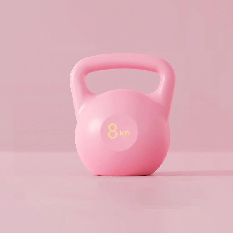 Dumbbell Kettlebell Handle PE Injection Fitness Household Weight-bearing  Yoga Buttocks Training Hip Squat Sports Kettlebell