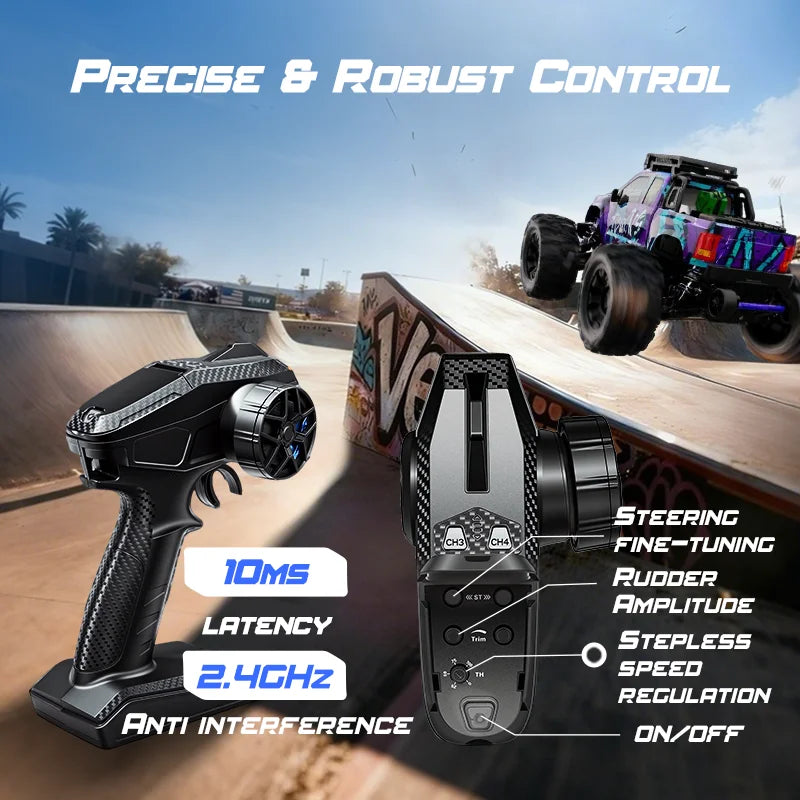 PT14R 1/14 RC Car 80km/h High Speed Off-road RC Truck Brushless 2.4G Remote Control 4WD 3S 35C 2200mAh