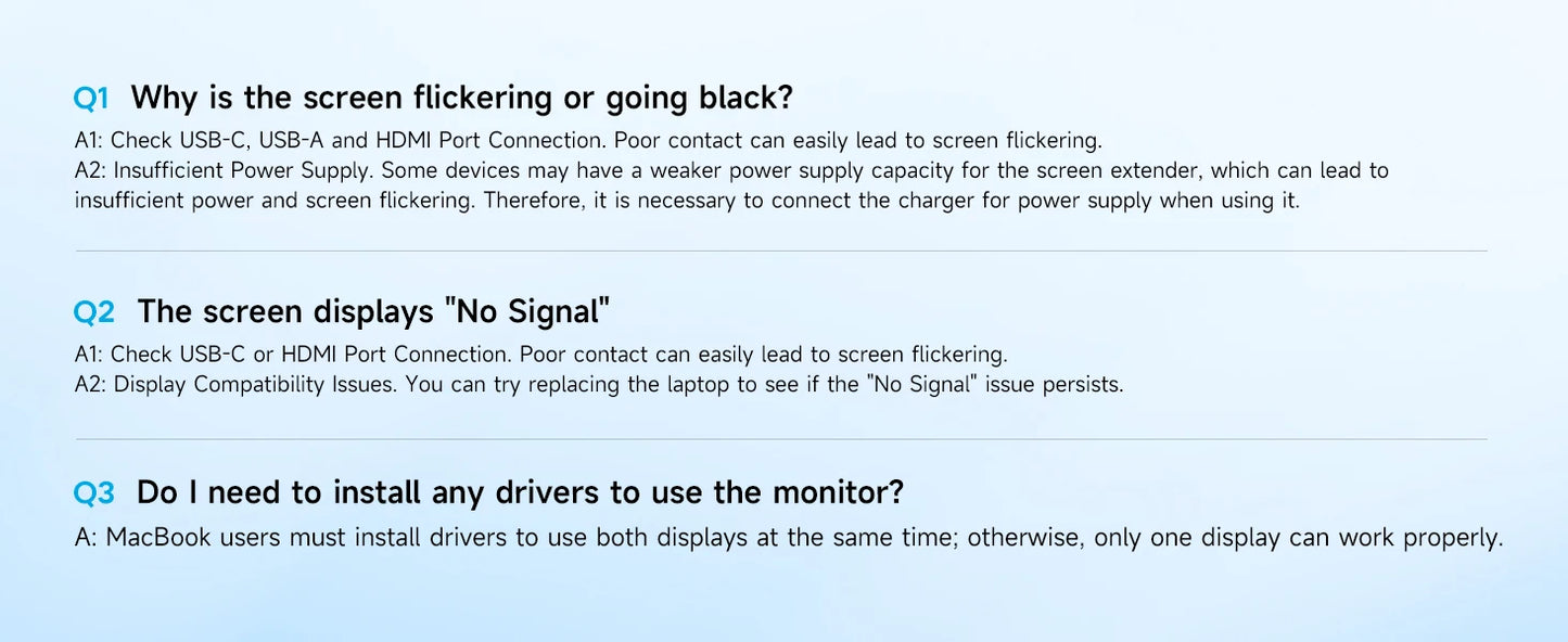 14.1inch Laptops Screen Extender Triple Dual 1200P IPS Portable Monitor for Windows PC MacBook Chrome Laptop 13.3-17.3