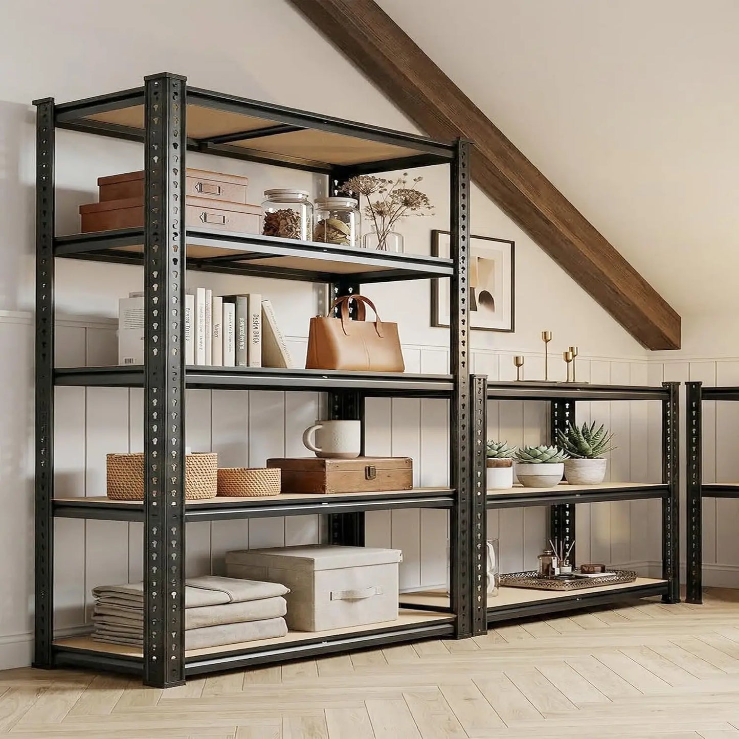 5 Tier Storage Shelves 2100LBS Garage Shelving, Adjustable Shelving Units, Metal Utility Shelf for Kitchen Pantry, Customized