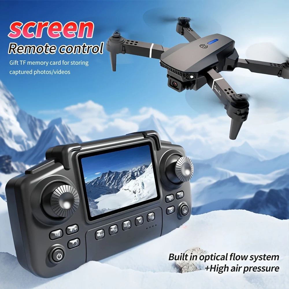 The 2026 Upgraded E88PRO MAX Foldable Drone Features Dual Cameras, Extra Batteries, an 8K Screen for Remote Control, and One-click Return-to-home Functionality. Suitable for Beginners, I