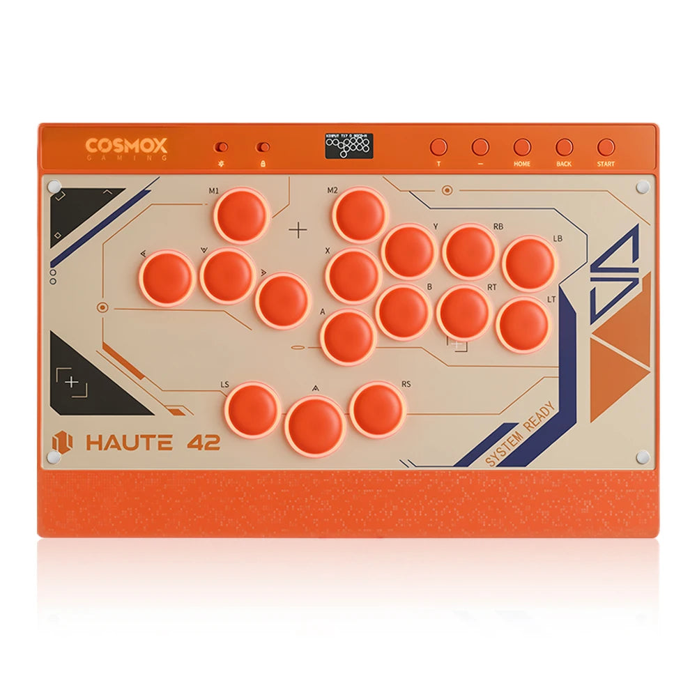 New C16 Orange Magnetic Stickless Arcade Stick Leverless Hitbox Controller for For PC/PS4/PS5/Switch Leverless Stick