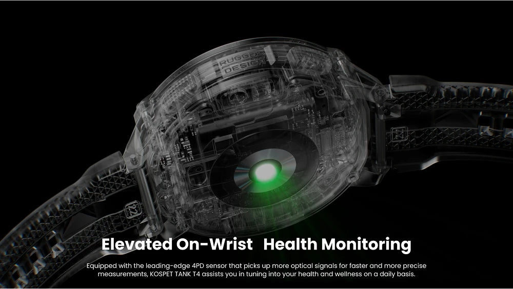 T4 Smart Watch for Men 6-Sat GPS Offline Maps 10ATM Waterproof Heart Rate Diving Skiing Hiking for Android iOS