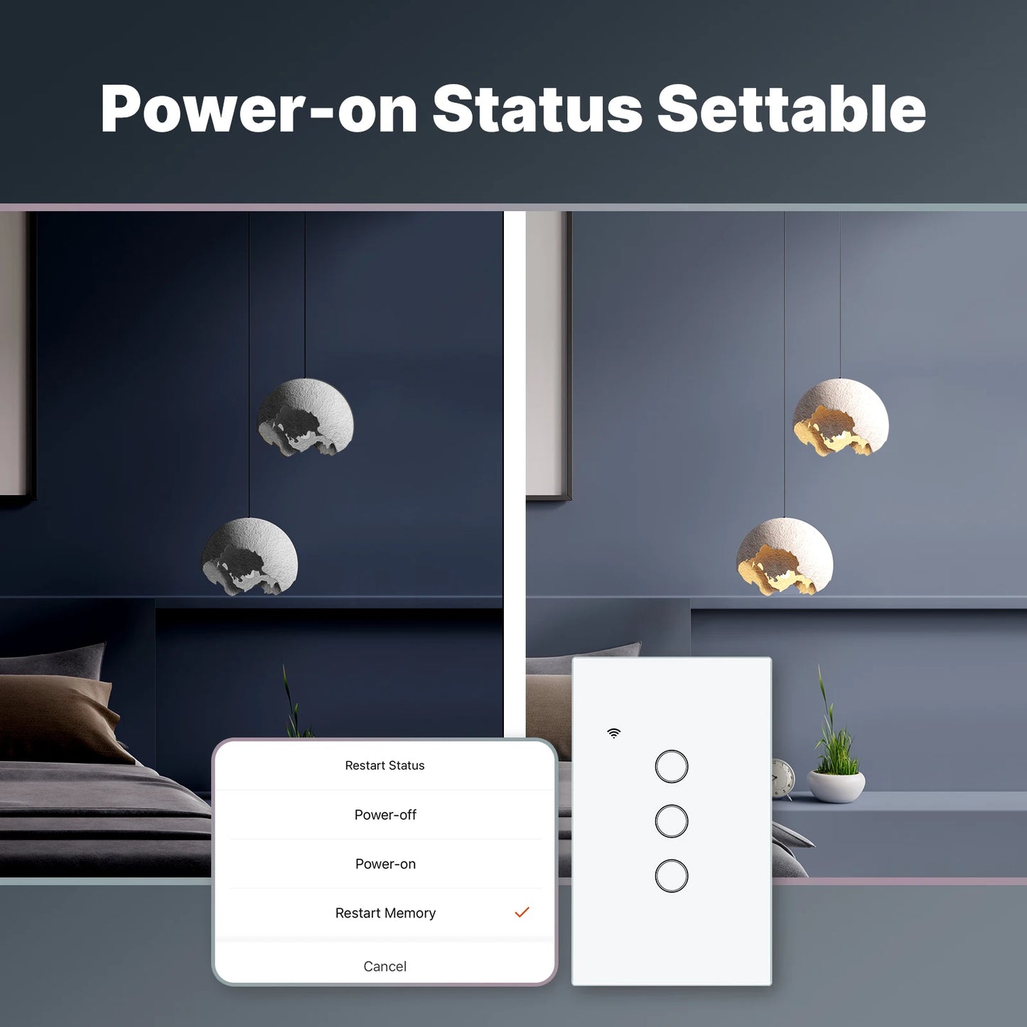 Tuya WiFi Smart Light Switch Glass Touch Control Fireproof No Neutral Wire Required Remote Control Work With Alexa Google Home