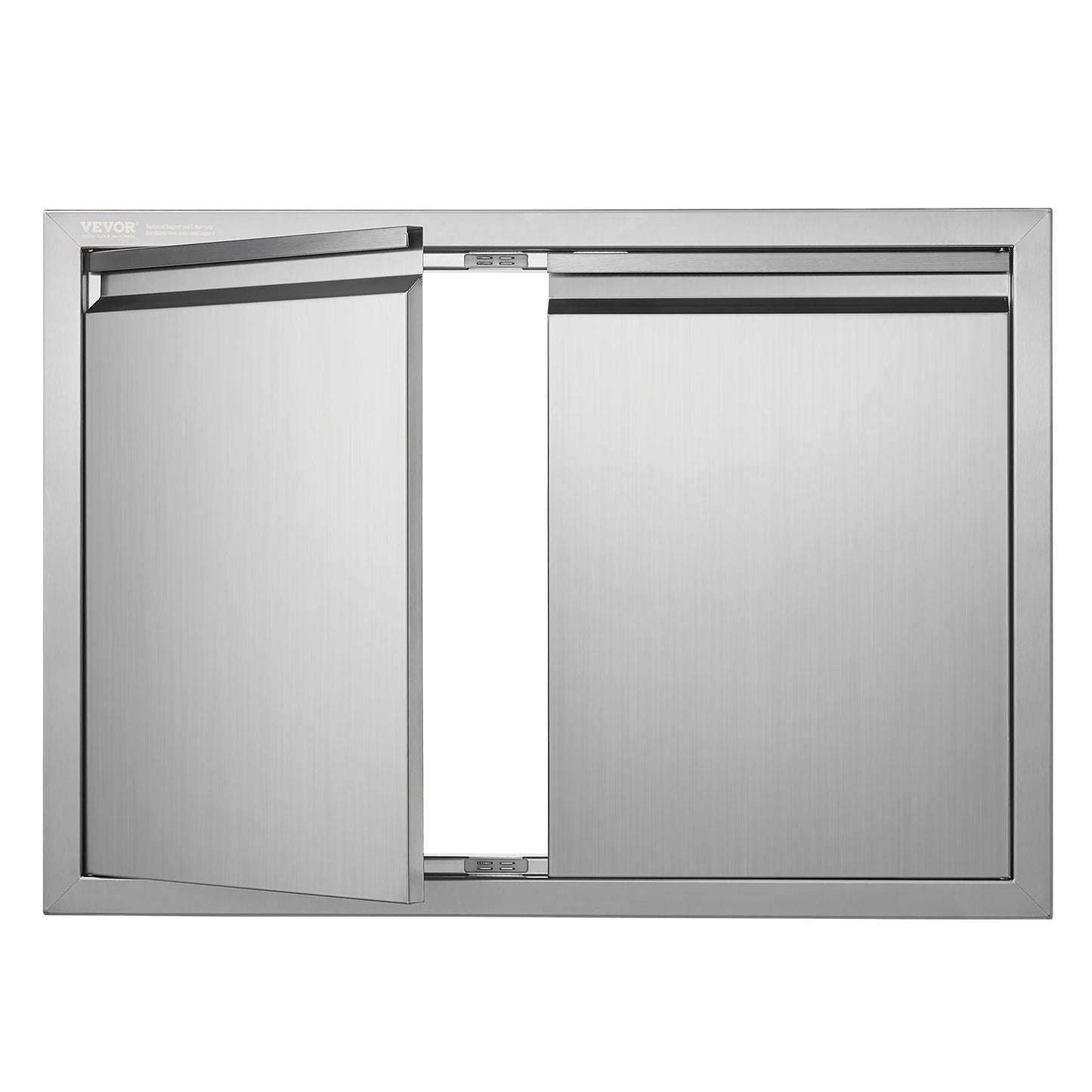 SucceBuy BBQ Access Door Stainless Steel Double Double Wall Door Panel Outdoor Kitchen Door Flush Mount Door Wall Vertical Door